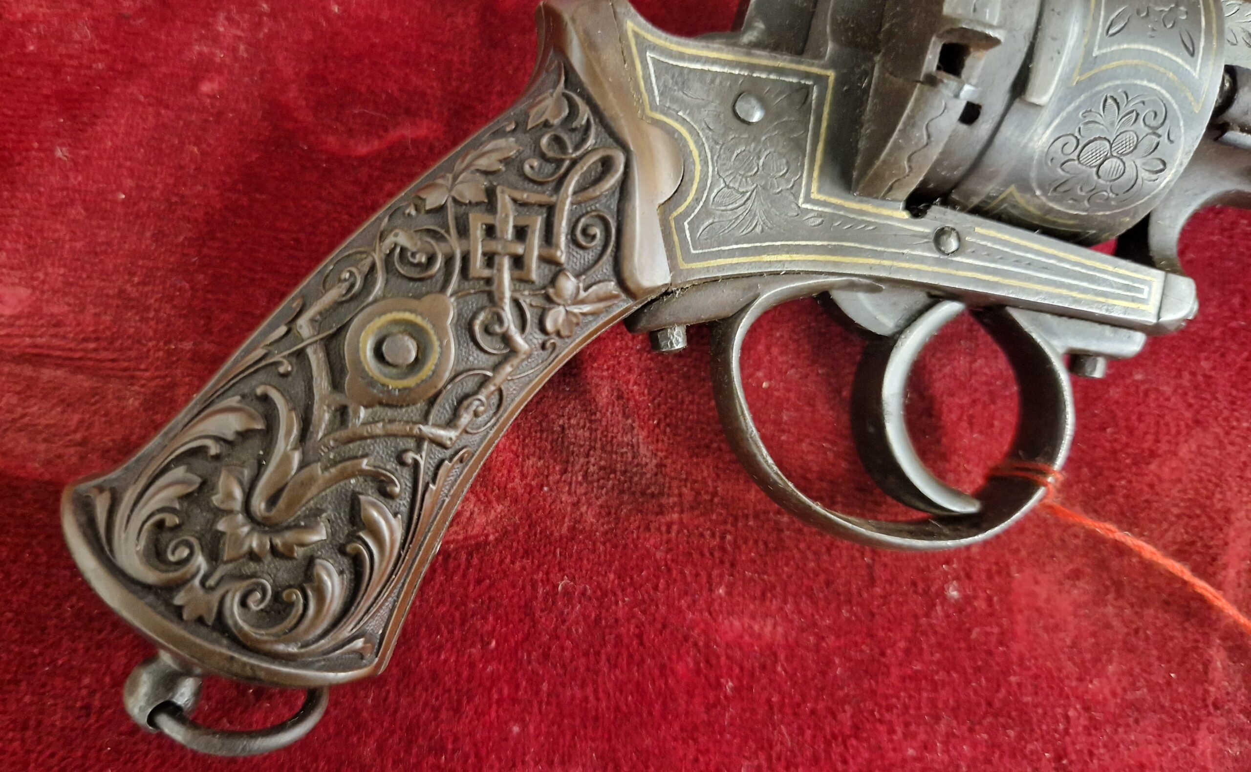 Penvuur revolver 9mm goud ingelegd (vergunningsvrij) - Afbeelding 4