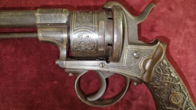 Penvuur revolver 9mm goud ingelegd (vergunningsvrij) - Afbeelding 9