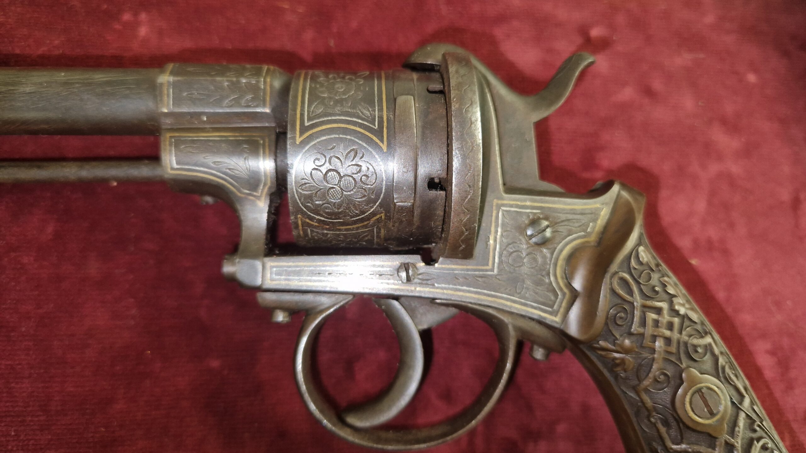 Penvuur revolver 9mm goud ingelegd (vergunningsvrij) - Afbeelding 10