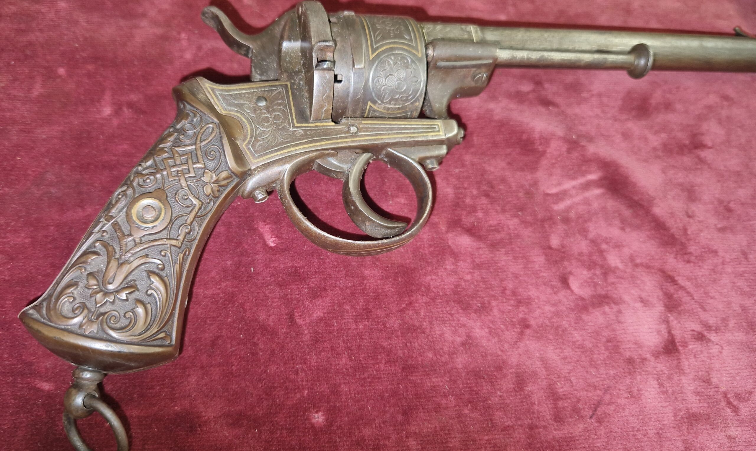 Penvuur revolver 9mm goud ingelegd (vergunningsvrij) - Afbeelding 16