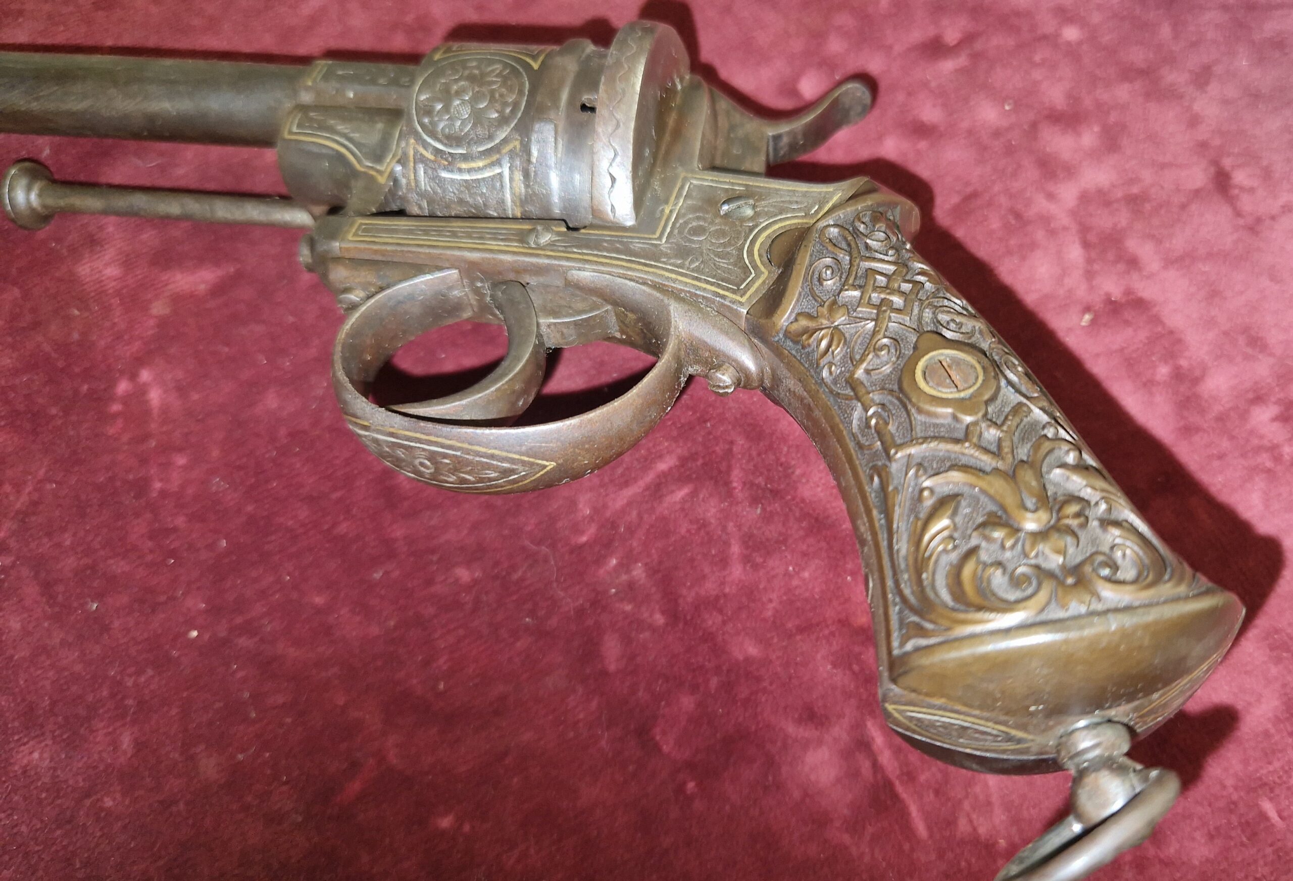 Penvuur revolver 9mm goud ingelegd (vergunningsvrij) - Afbeelding 23