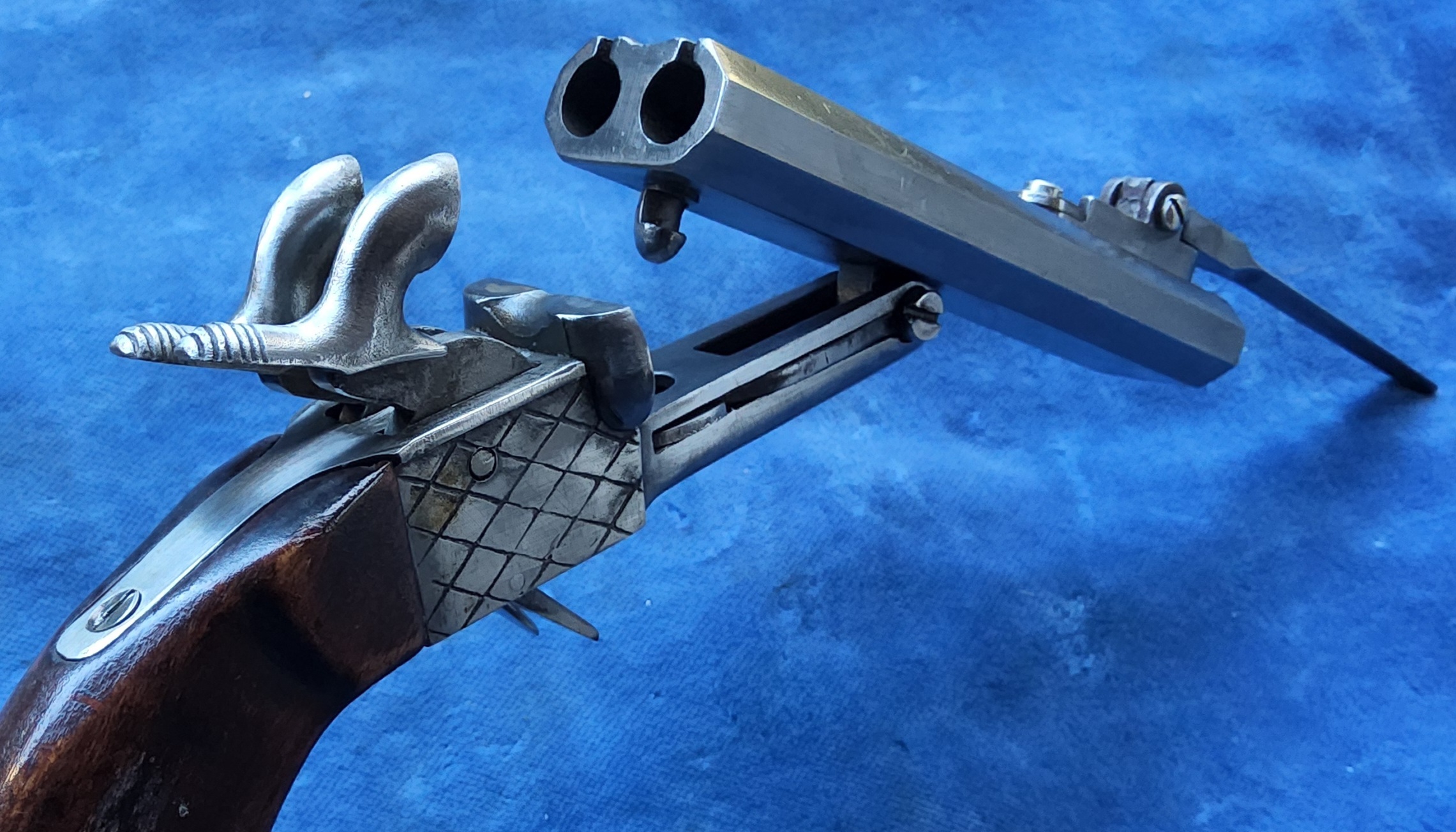 Dubbelloops penvuur pistool met bajonet (vergunningsvrij) - Afbeelding 8