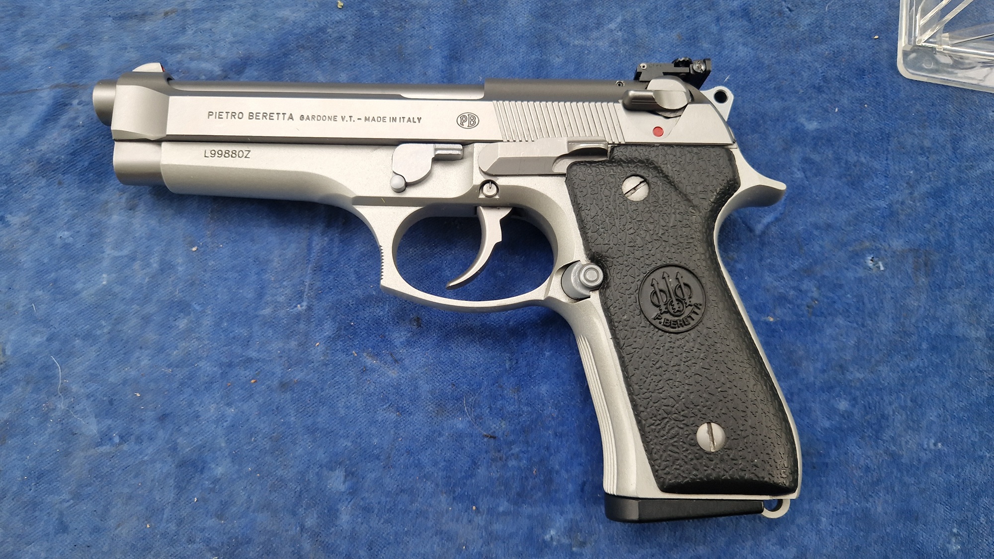 Beretta 92FS stainless 9mm para occasion - Afbeelding 2